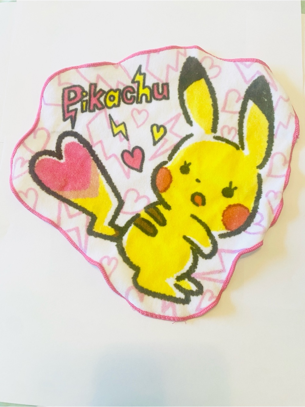 Pokémon Pikachu Nintendo Love Its Demo Washcloth Hand Towel Collectible RARE